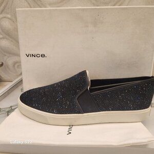 Vince Women’s Blair Blue Tweed Slip On Sneakers Size 9.5. NIB. With Dust Bag